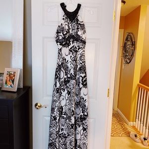 Betsy & Adam silk halter dress